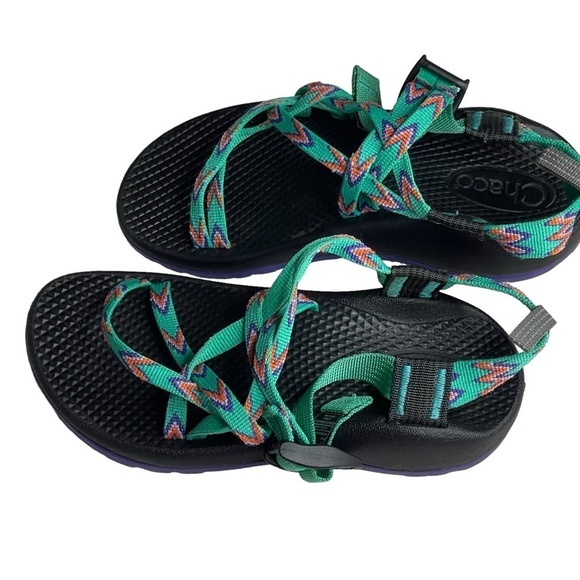 Chaco ZX/1 EcoTread Mint Leaf Green Strappy Sport Sandals J180090 Size 2 - Picture 1 of 5